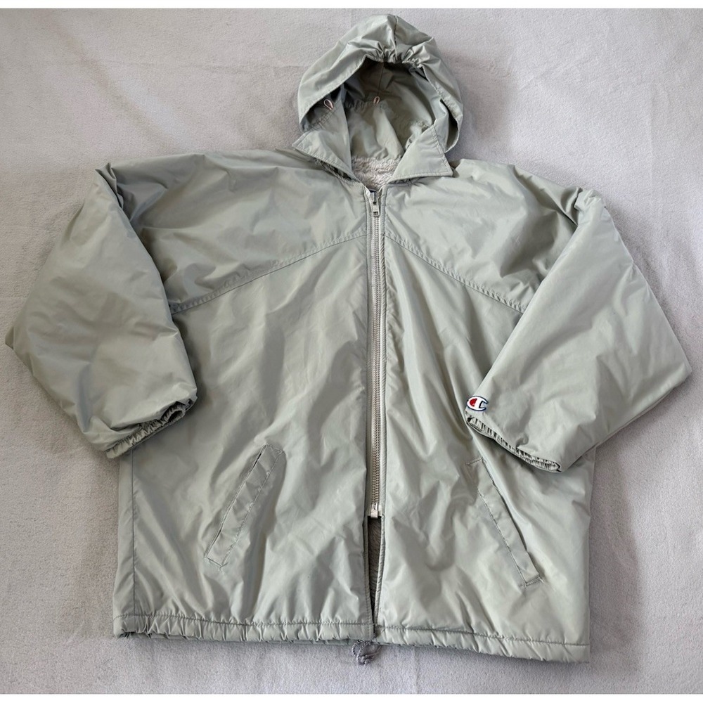 VTG 90s Champion Ohio State Buckeyes Sherpa Lined Hooded Jacket USA Made Sz M